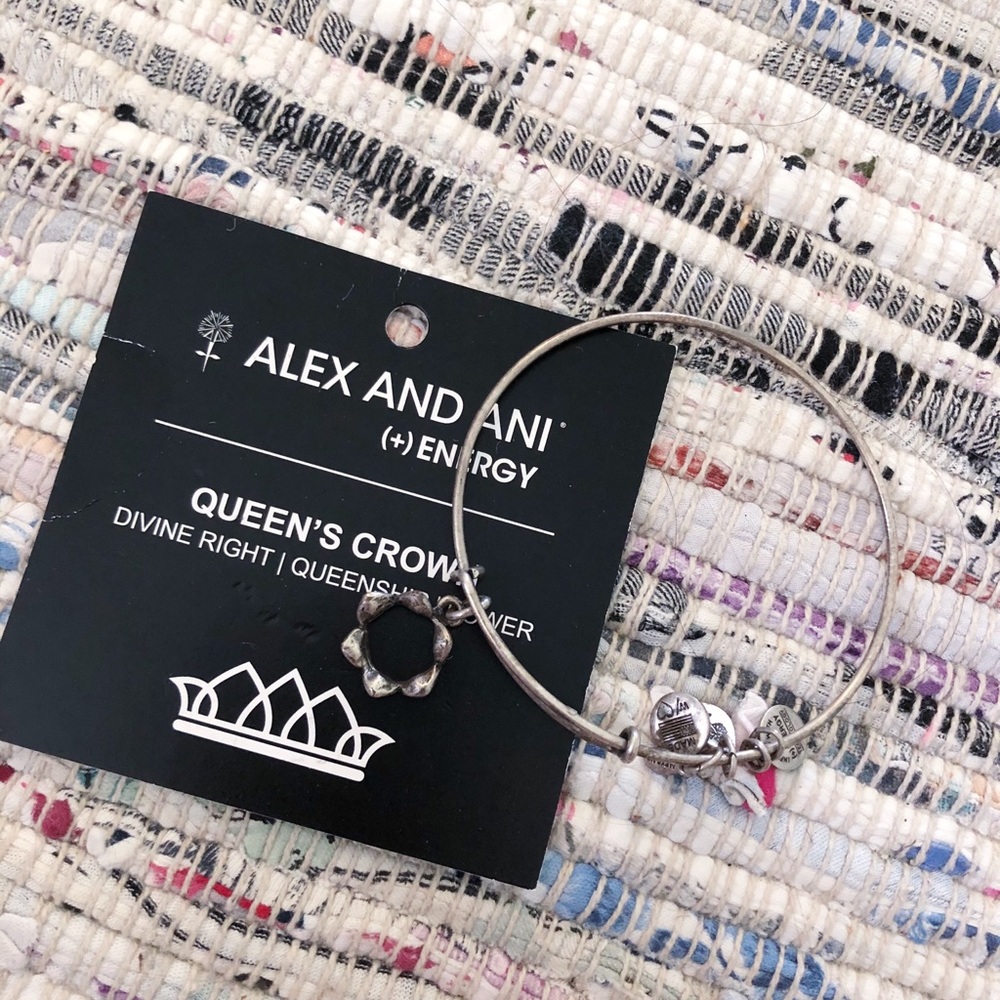 ALEX AND ANI queen crown charm silver bracelet